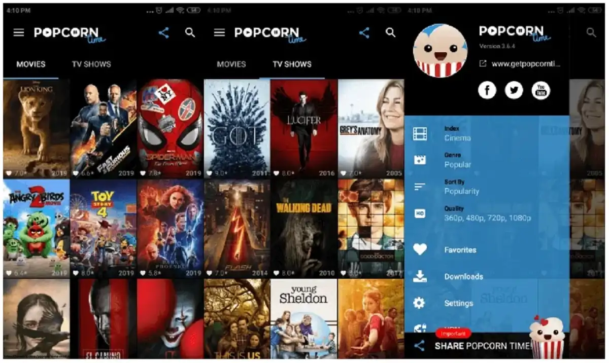 Popcorn Time Mod APK Premium Unlocked