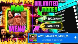 WWE Mayhem Mod Vr1.92.117 Menu APK (Unlimited Gold/Money) 3