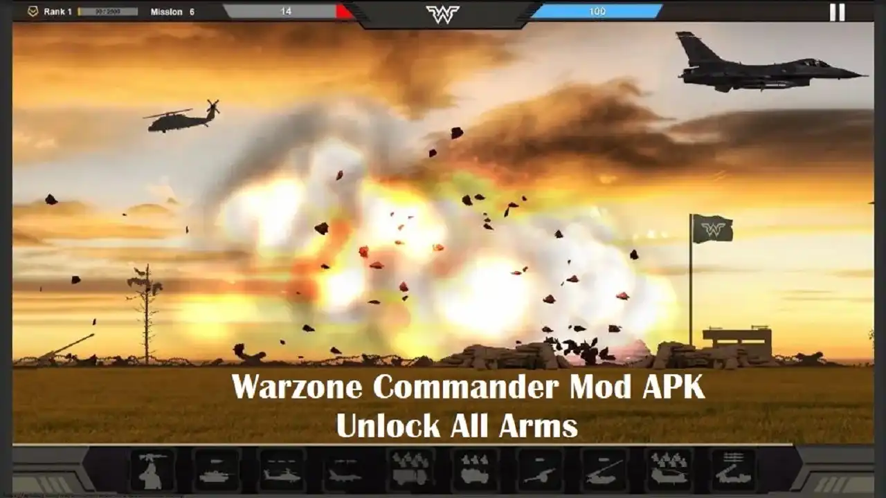 Warzone Commander Mod APK Unlimited Money Unlock All Arms 
