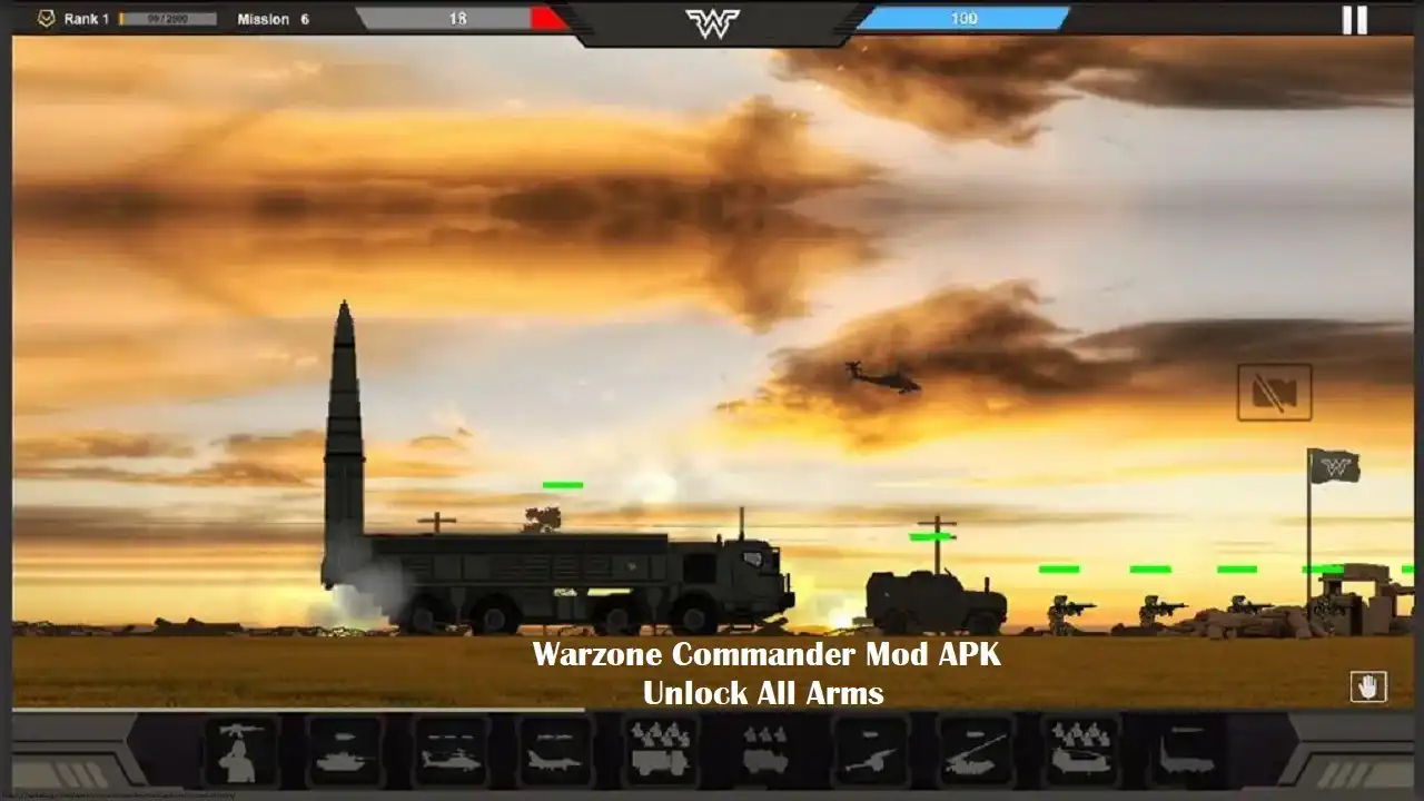 Warzone Commander Mod APK Unlimited Money Unlock All Arms