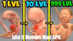 Idle 9 Months Mod APK V1.41.3 (Unlimited Money, Nutrition, Cell) 3