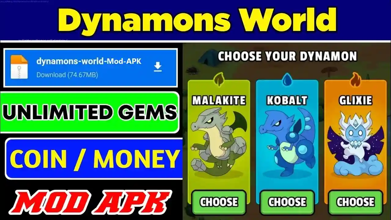 Dynamons World Mod APK Max Level Unlimited Money Gems