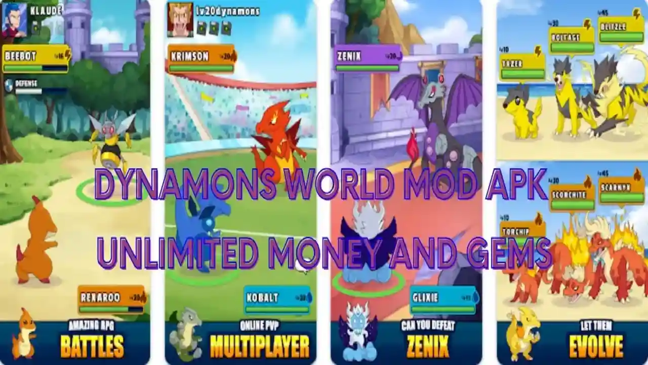 Dynamons World Mod APK Max Level Unlimited Money Gems