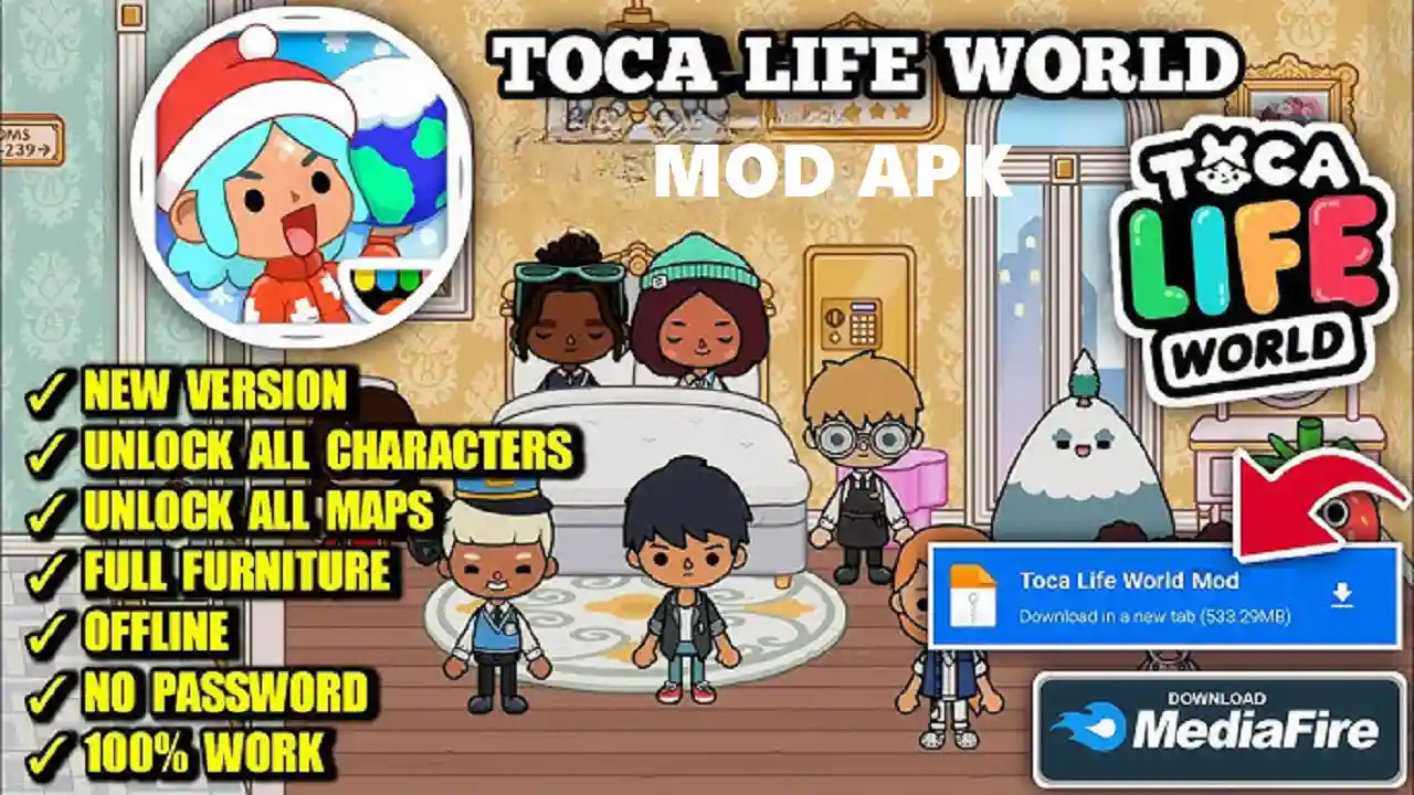 Toca Boca Life World Mod APK Unlocked All Furniture