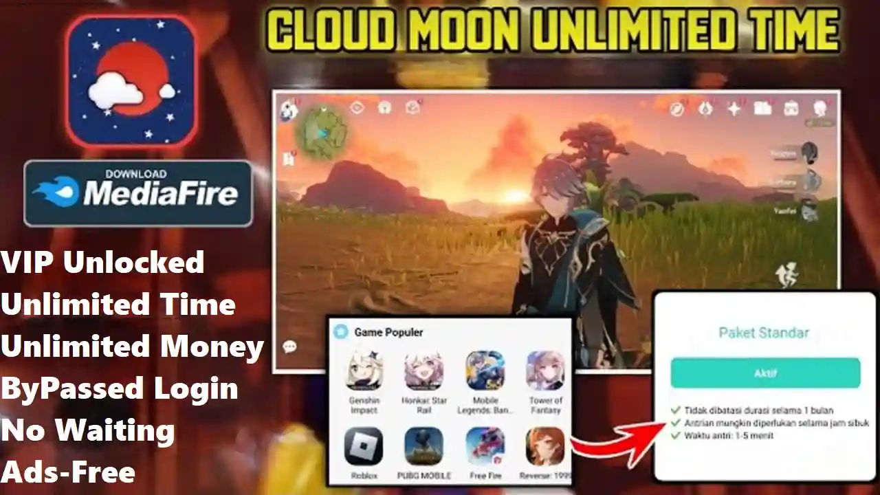 CloudMoon Premium Mod APK Unlimited Time