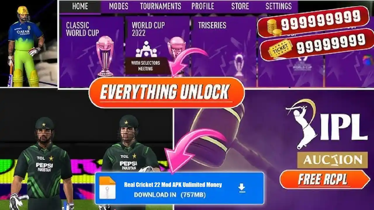 Real Cricket 22 Mod APK Unlimited Money