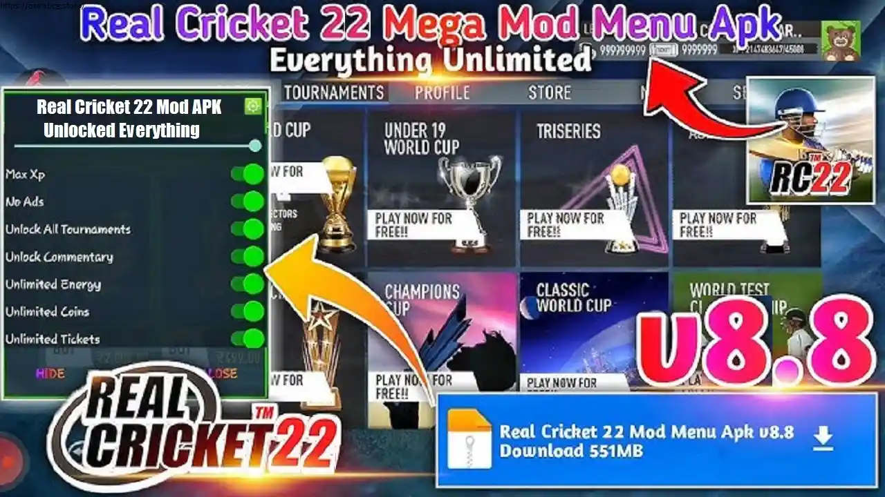 Real Cricket 22 Mod APK Unlimited Money